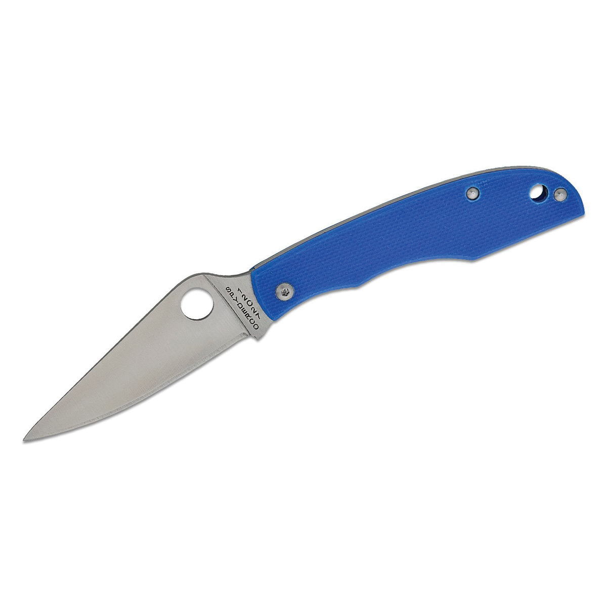 Spyderco Grasshopper Folding Knife Drop Point, Blue - Spyderco