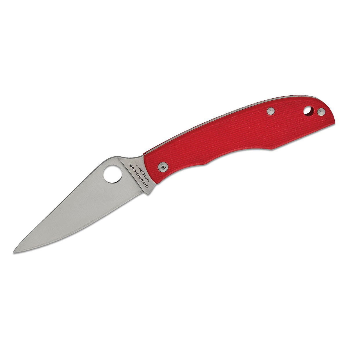 Spyderco Grasshopper Folding Knife Drop Point, Red - Spyderco