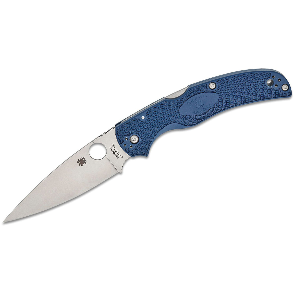 Spyderco Native Chief Lightweight Folding Knife Drop Point, Dark Blue - Spyderco