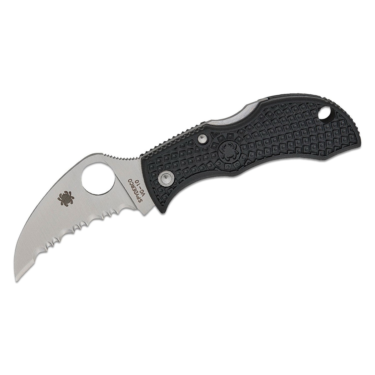 Spyderco Manbug Hawkbill Folding Knife Hawkbill, Black - Spyderco