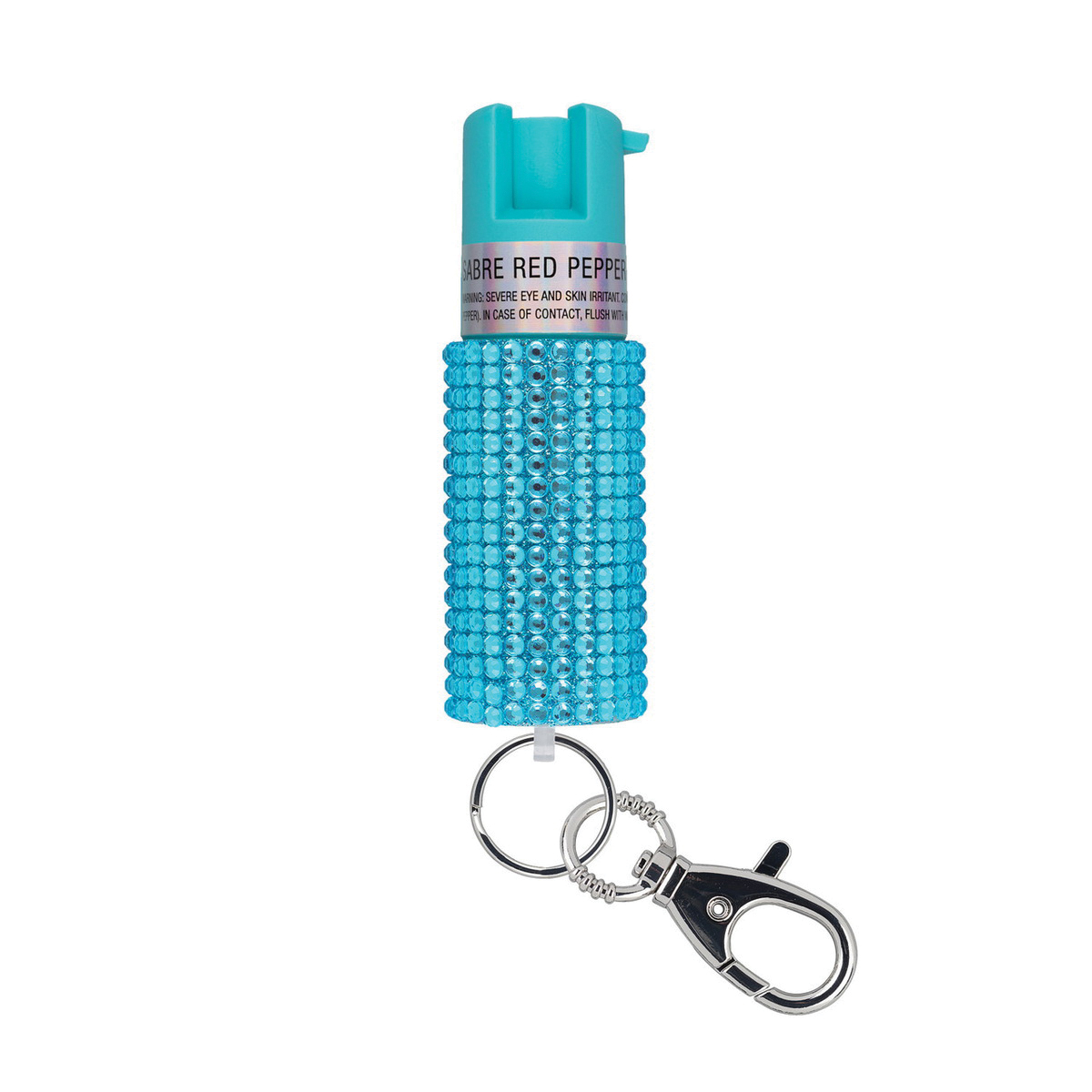 Sabre Pepper Spray w/Jeweled Design and Snap-Clip, 0.54 oz Teal