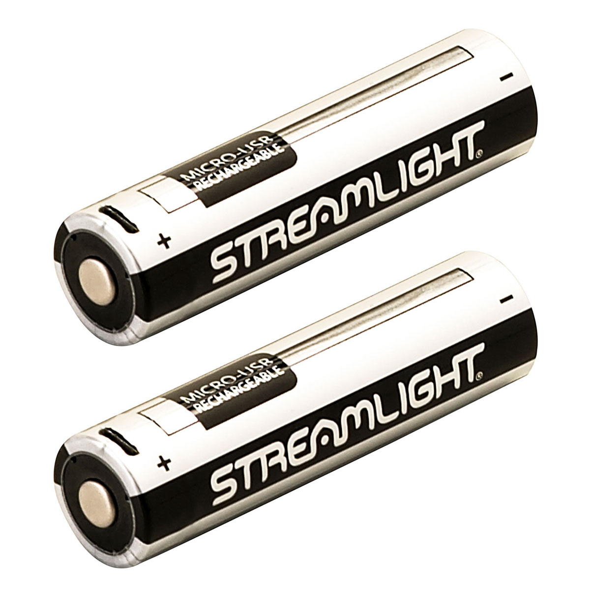 Streamlight 18650 USB Battery, Li-ion, 2600 mAh, 2 Pack - 22102