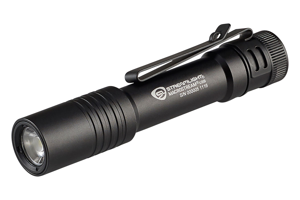 Streamlight Macrostream USB Rechargeable Flashlight, Black - 66320