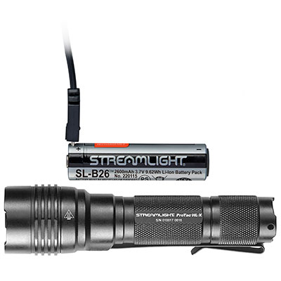 Streamlight ProTac HL-X 1000 Lumen Tactical Flashlight w/ SL-B26 Battery, Black  - 88084 - Streamlight