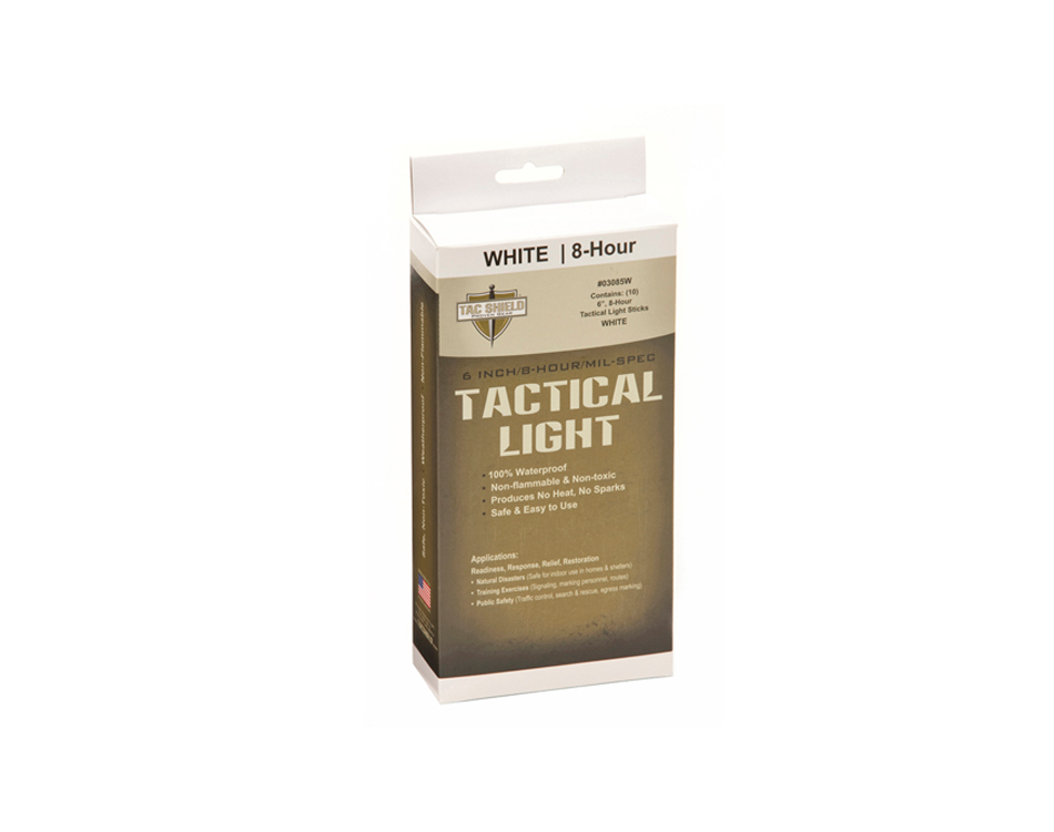TAC Shield Tactical 8 Hour Light Stick - 10 Pack - White
