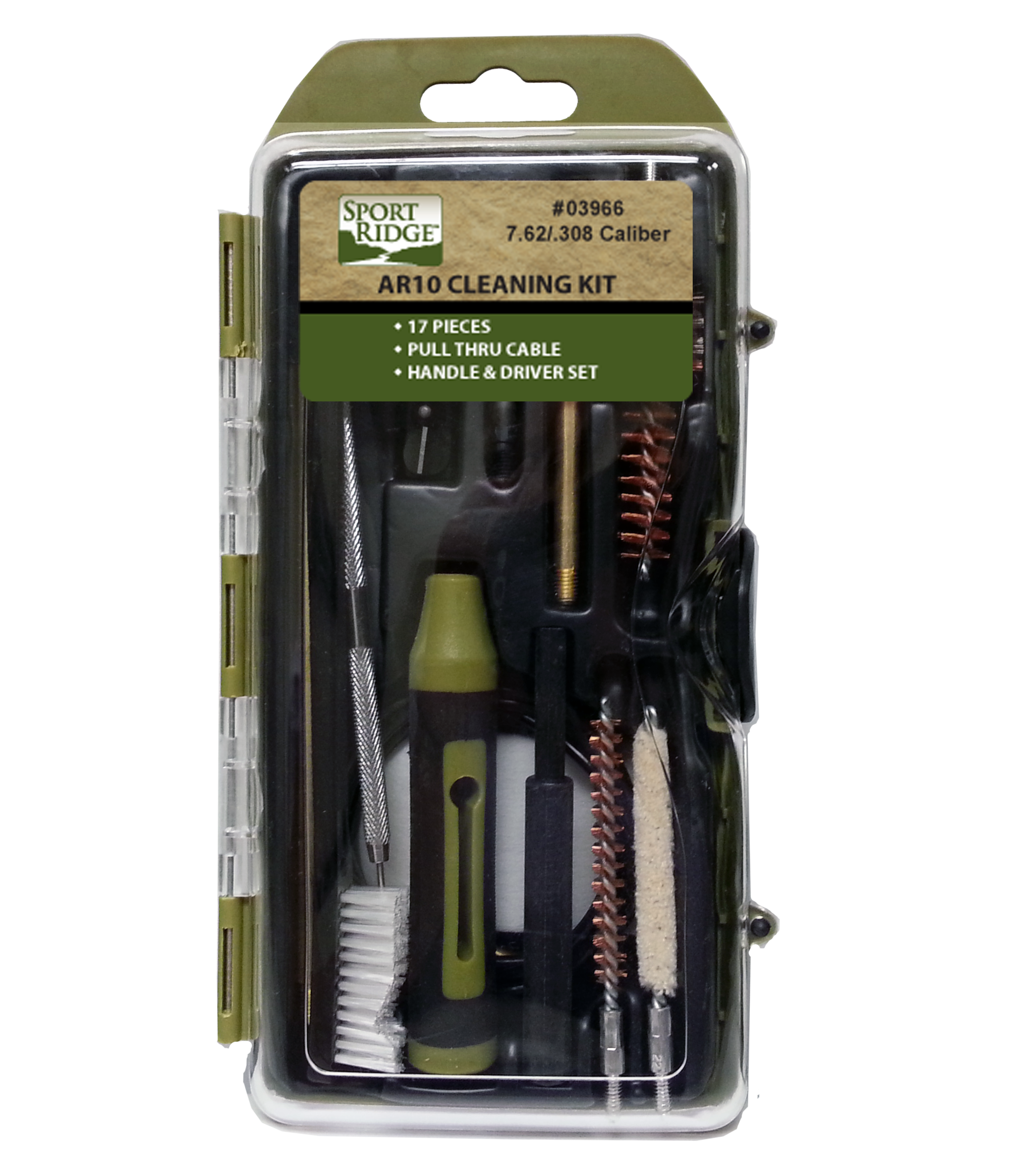 Sport Ridge AR10 Rifle Cleaning Kit 7.62/.308 Caliber  (17 Piece) - 7793521