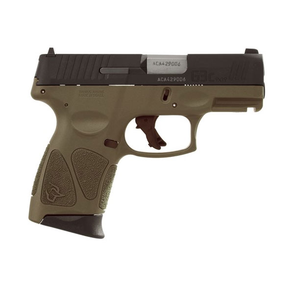 Taurus G3c Compact 9mm Pistol, OD Green/Black - 1-G3C931O - Taurus