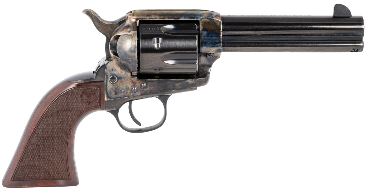 Taylors & Company The Smoke Wagon 4.75" Standard .45 LC Revolver, Case Hardened - 4109 - Taylors And Company