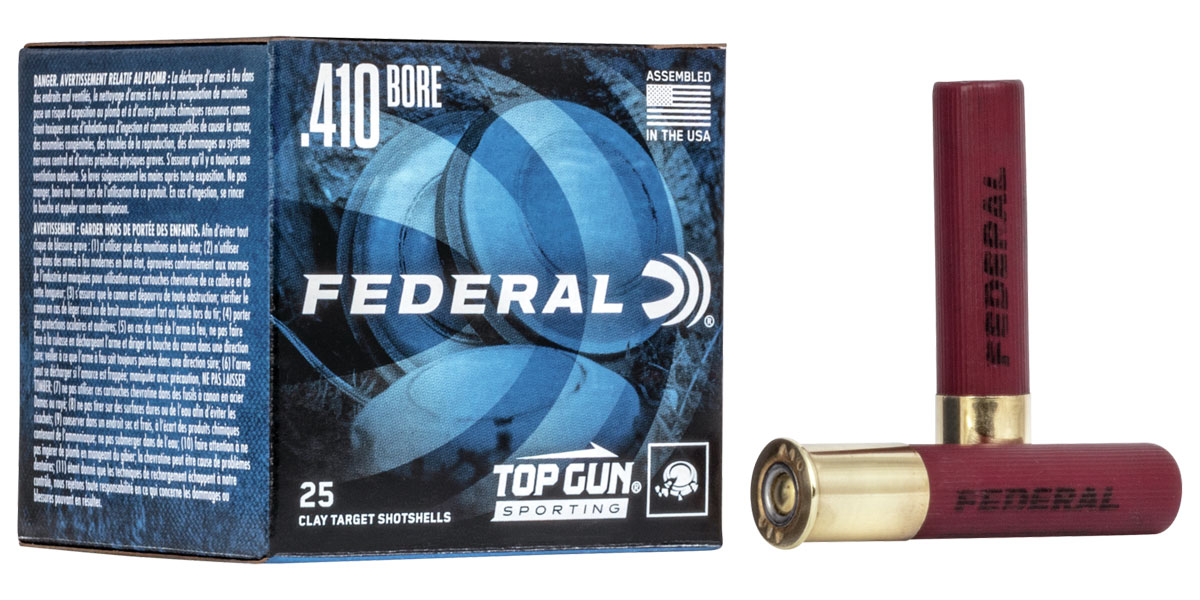 Federal Top Gun Sporting 2.5" 410 Gauge Ammo 9, 25/box - TGS41214 9 - Federal