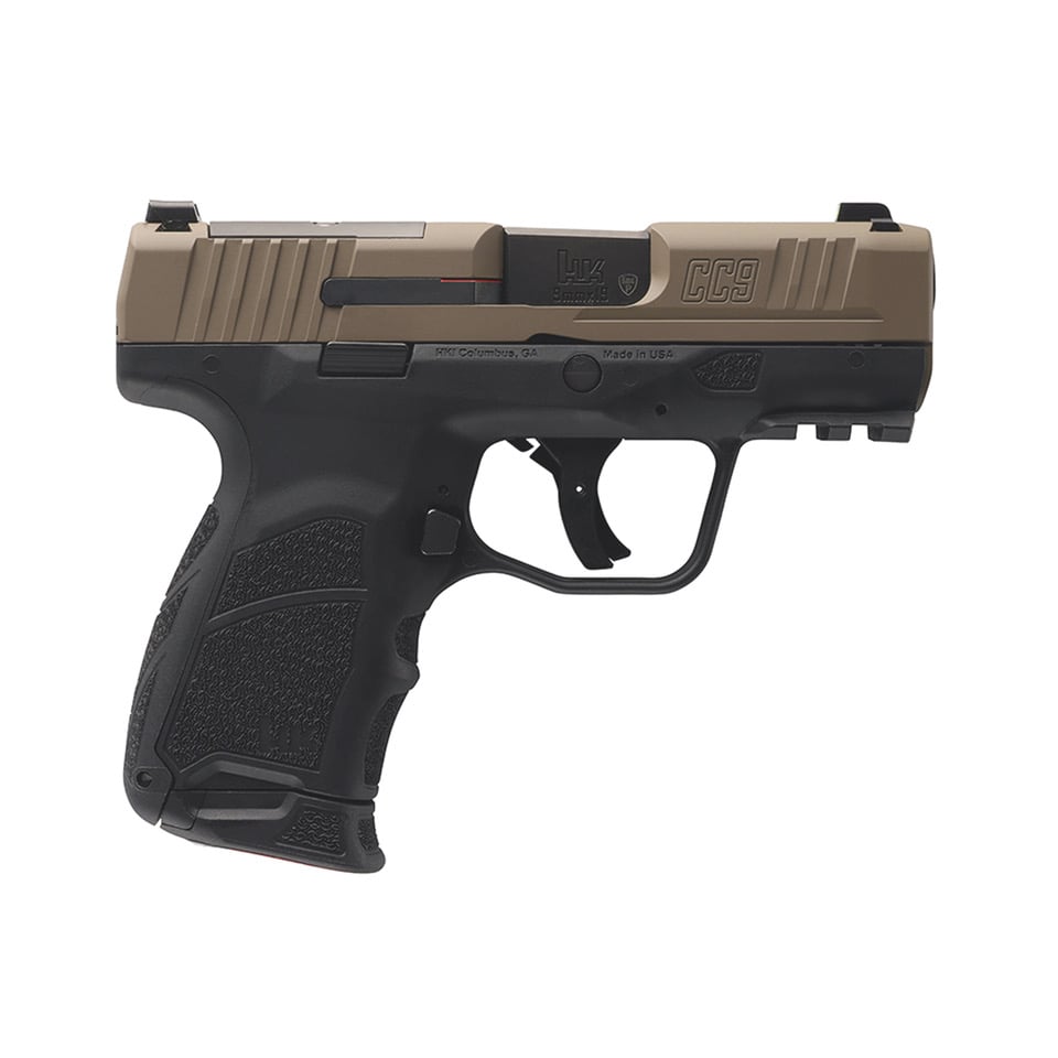 HK CC9 3.3" 9mm OR 10/12rd Pistol, Midnight Bronze - 81001271 - H&K