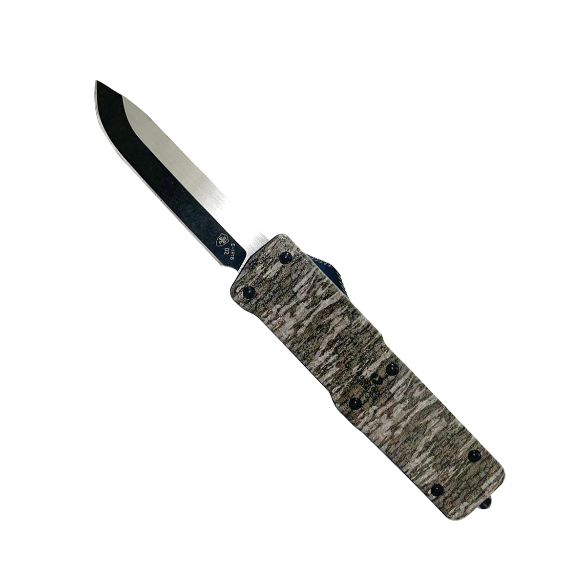 Templar Knife Premium Weighted Mossy Oak Folding/OTF Knife Drop Point, Mossy Oak Bottomland - Templar Knife