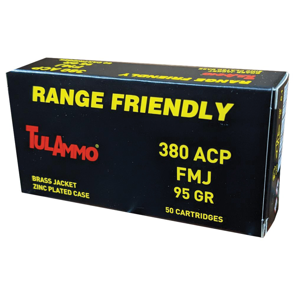 Tula Range .380 ACP 95 gr FMJ 50rds - Tula