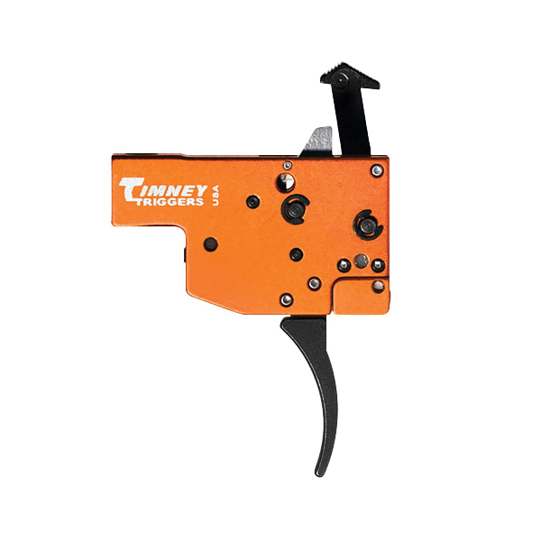 Timney Triggers Trigger Curved Two-Stage Drop-In Black Shoe, Orange - Timney Triggers