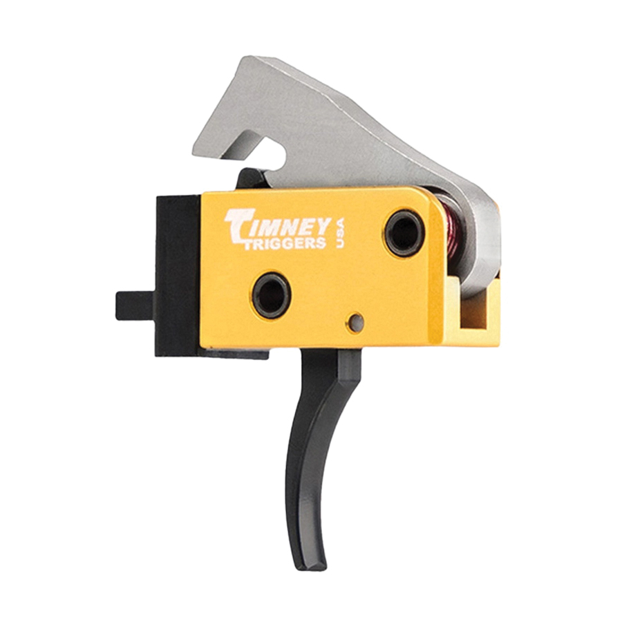 Timney Triggers AR-PCC Trigger Curved Single-Stage Drop-In Black Shoe, Gold - Timney Triggers