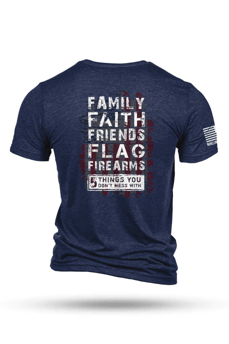 Nine Line 5 Things, Navy - 2X-Large