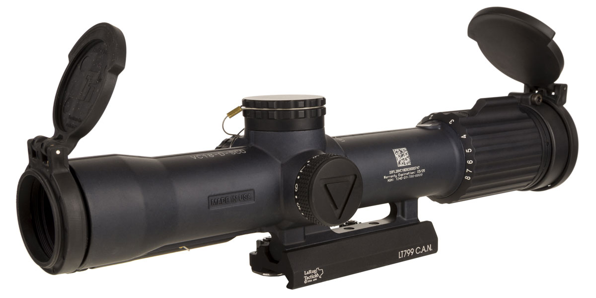 Trijicon SCO VCOG 1-8x28 FFP MRAD Tree Reticle Rifle Scope With Larue Mount, Black - VC18-C-2400012 - Trijicon