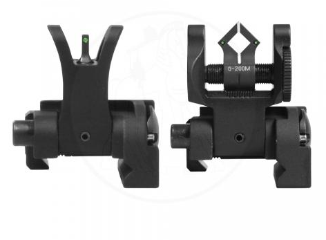 Troy BattleSights Micro M4 Front/Rear Tritium Sight Set Black - SSIG-MCM-STBT-01 - Troy Industries