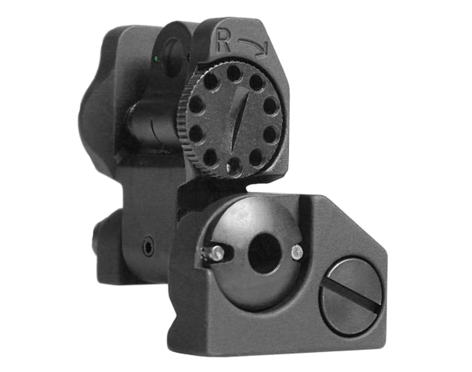 Troy Universal BattleSight Rear Folding Tritum Black - SSIG-FBS-RTBT-00 - Troy Industries