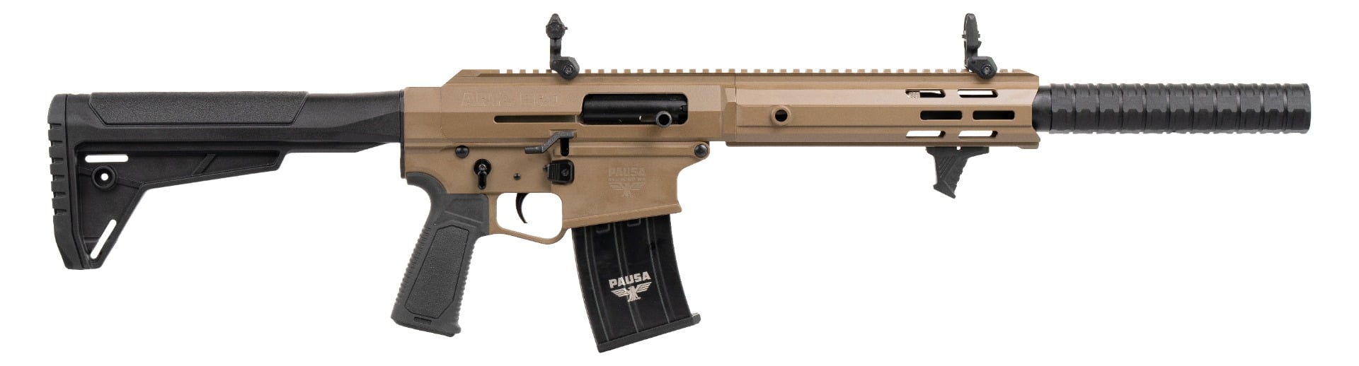 Panzer AR12 PRO-S 18.5" 12 Gauge Shotgun w/ Short Forend, FDE