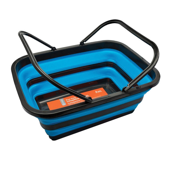 SOL Flat Pack Sink w/Carry Handle, 16 L Blue - Sol