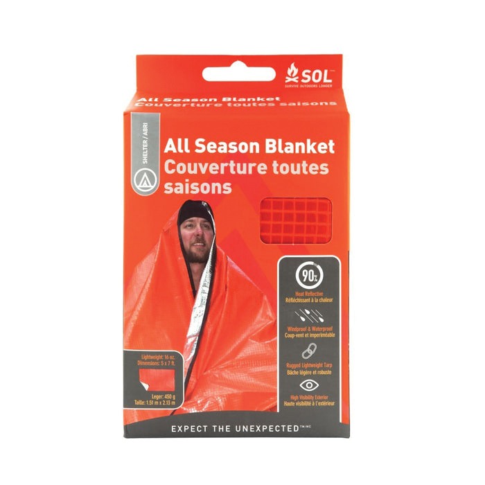 SOL 5' x 7' All Season Blanket, Orange - Sol