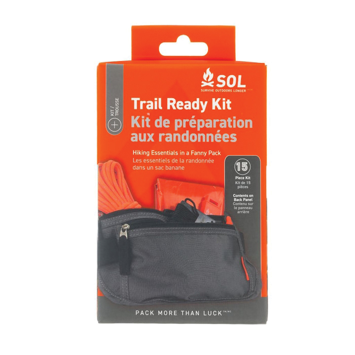 SOL Trail Ready Survival Kit, 4.50" Orange - Sol