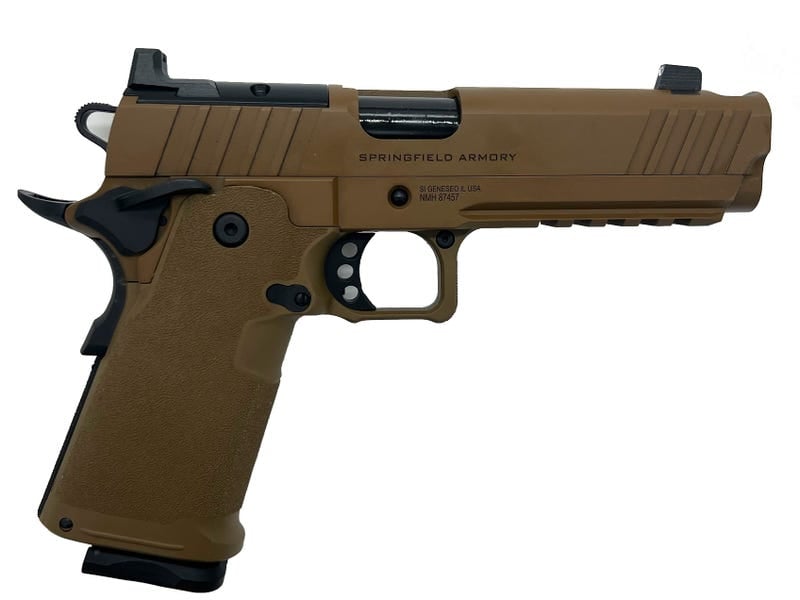 Springfield 1911 DS Prodigy COMP AOS 9mm (2)15rd, Coyote Brown - PH9119AOSCB-COMP - Springfield Armory