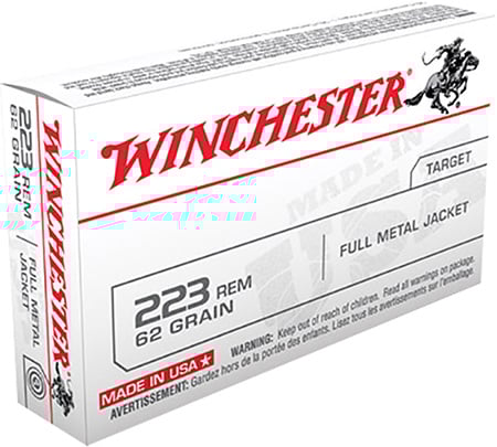 Winchester USA .223 Rem Ammo 62 Grain FMJ 20rds - USA223R3 - Winchester