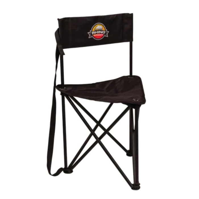 Rhino Blinds 20" x 18" x 32.50" Folding Tripod Hunting Chair, Black - Rhino Blinds