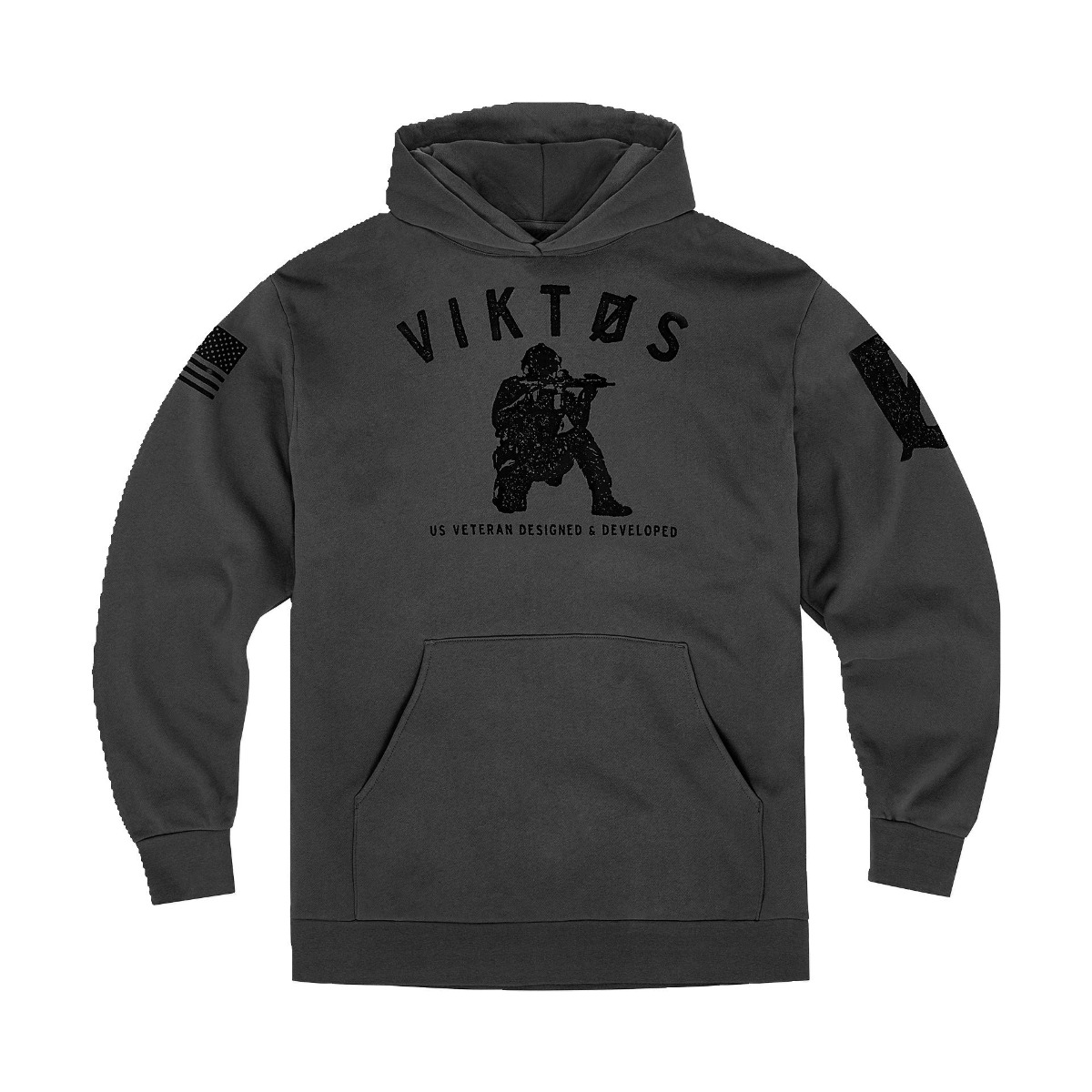 Viktos Varsity Hoodie, Charcoal Heather - Large - Viktos