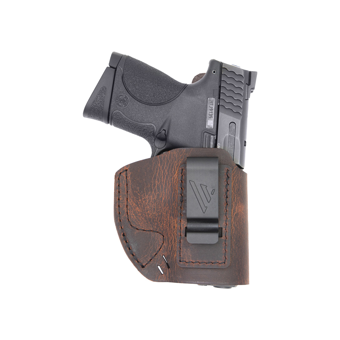 Versacarry Element Browning Hi-Power IWB Holster RH Leather SZ 01, Brown - Versacarry