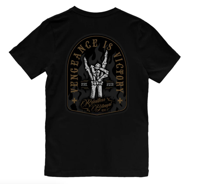 Relentless Betrayal Vengeance is Victory T-Shirt, Large - RB-VENGEANCE-L - Relentless Betrayal