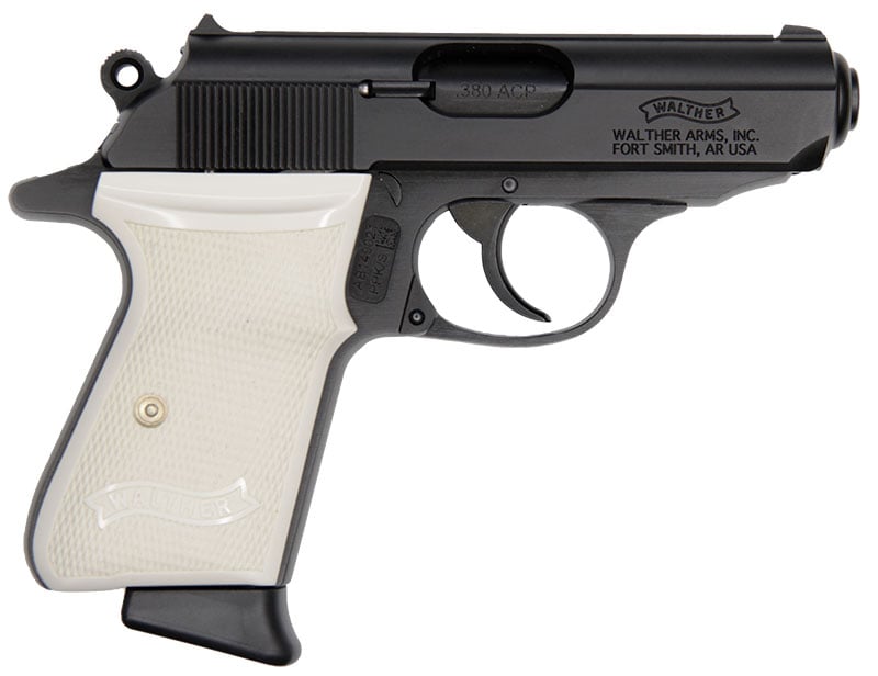 Walther PPK/S .380 ACP Pistol 3.3" 6rd, Black/White - 4796015 - Walther