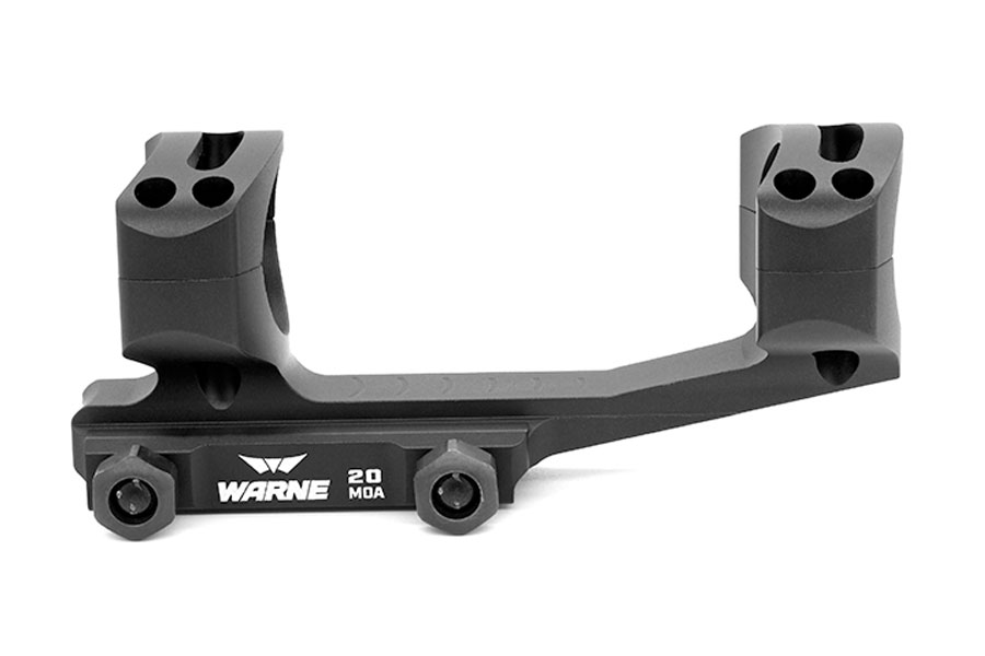 Warne Extended Skeletonized 30mm MSR Mount, Black - LRSKEL30TW - Warne