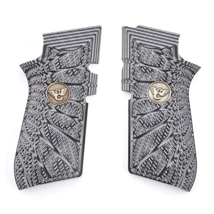 Wilson Combat Aggressive Starburst Pattern Grip Fits EDC X9/EDC X9L, Black/Gray - Wilson Combat