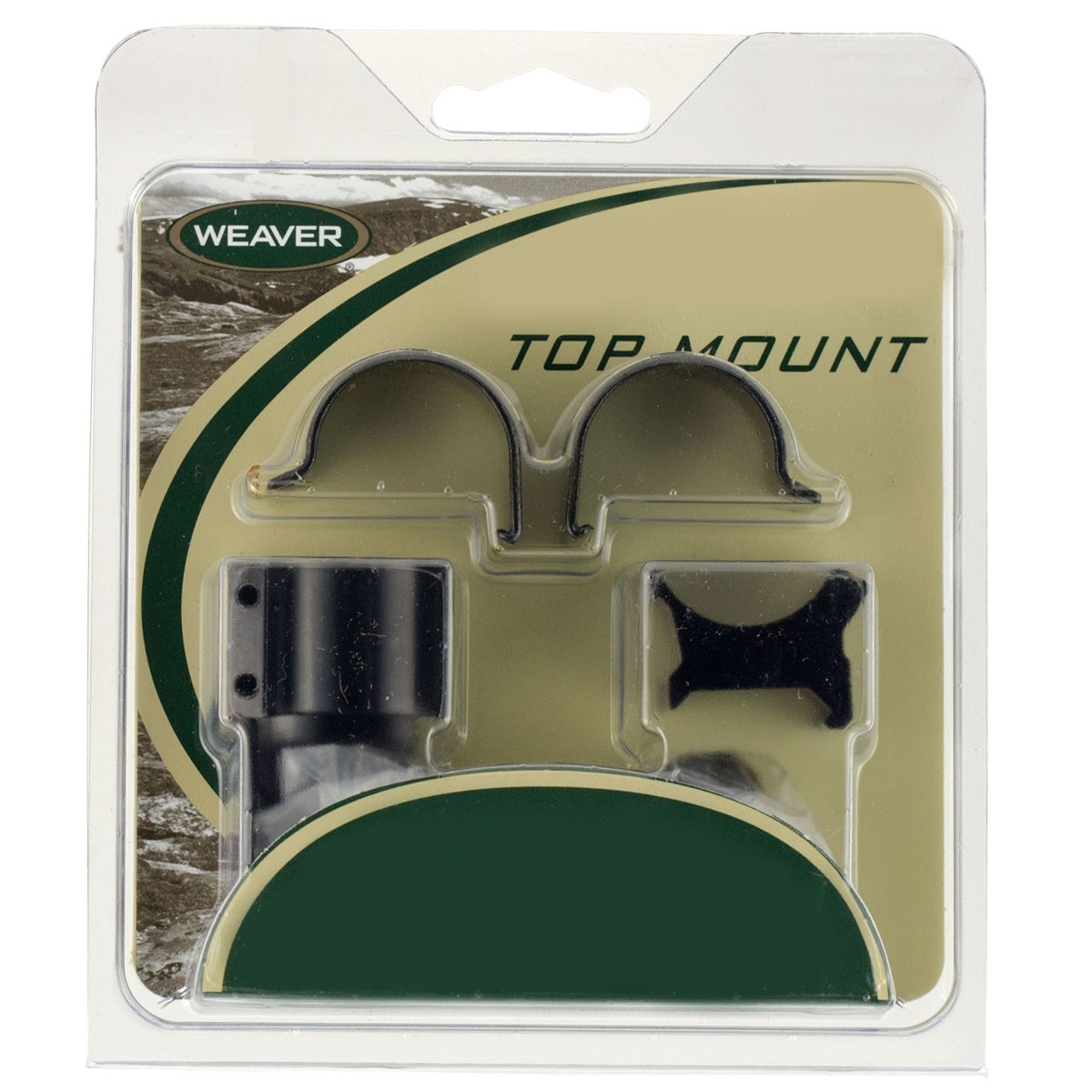 Weaver 1 inch High Aluminum Dual Extended Top Mount Scope Ring, Matte Black - 49045 - Weaver