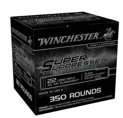 Winchester Super Suppressed 22LR 45gr 350rds-SUP22LRB2 - Winchester