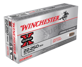 Winchester 22-250 55gr PSP Ammunition 20rds - X222501 - Winchester