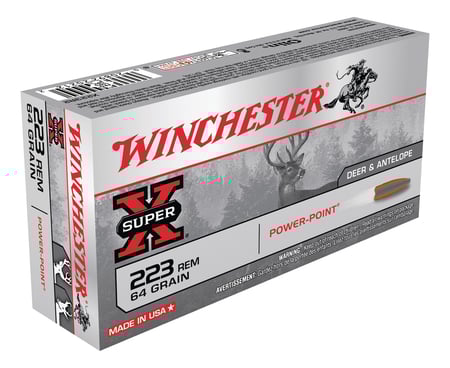 Winchester 223 64gr Power Point Super-X Ammunition 20rds - X223R2 - Winchester