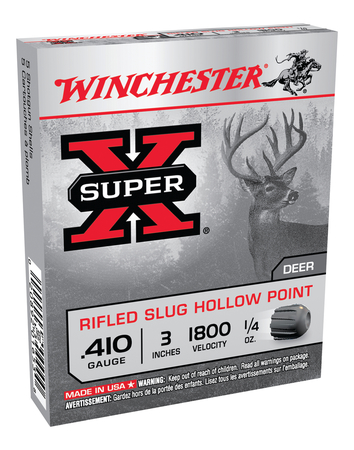 Winchester 410 3" 1/4oz Rifled Slug Super-X Ammunition 5 rds - X413RS5 - Winchester