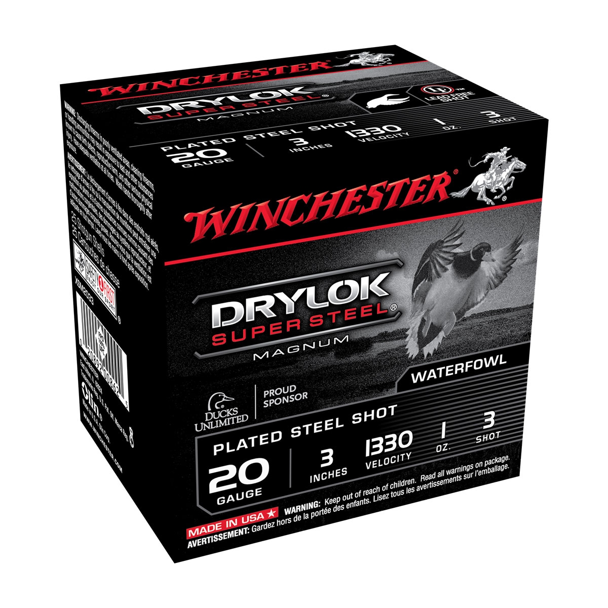 Winchester Drylok Super Steel Magnum 20 ga 3" 1 oz #3 25 Shotshells - XSM2033 - Winchester