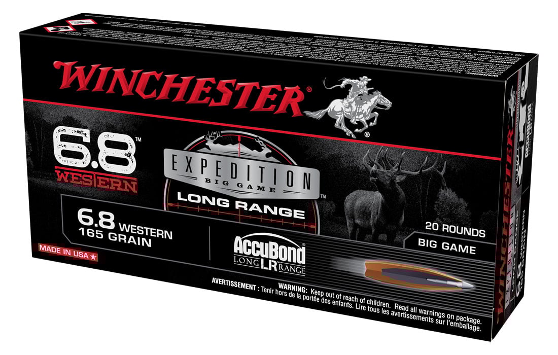Winchester Accubond 165 gr EBGLR 6.8 Western Ammunition 20 Rounds - S68WLR - Winchester