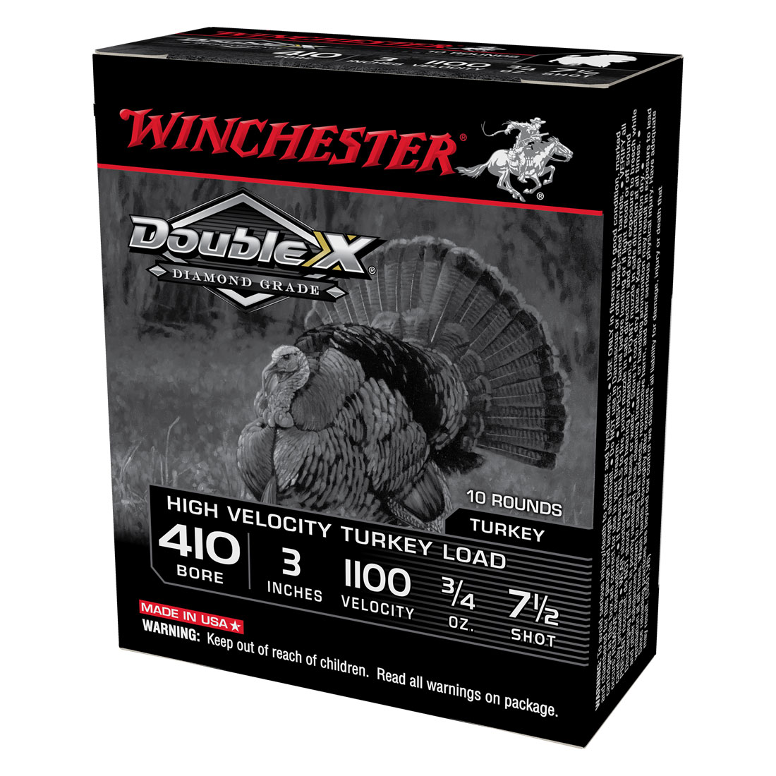 Winchester Double X Diamond Grade 3" 7.5 Shot 3/4 oz .410 Ammunition 10 Rounds - STH4137 - Winchester