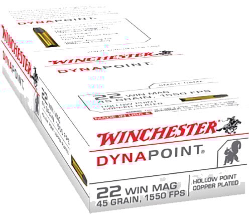 Winchester Dynapoint 45 Grain .22 WMR Ammo, 50 rds - USA22M - Winchester