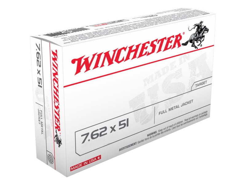 Winchester M80 149 gr FMJ 7.62x51 Ammo 20 Rounds - WM80