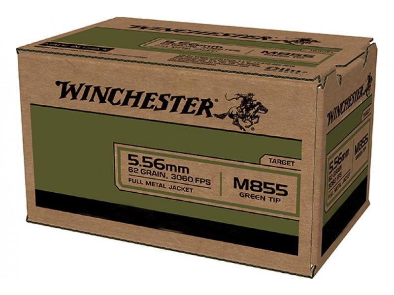 Winchester M855 5.56 Bulk Ammo 62 Grain FMJ 1000rds - WM8551000 - Winchester