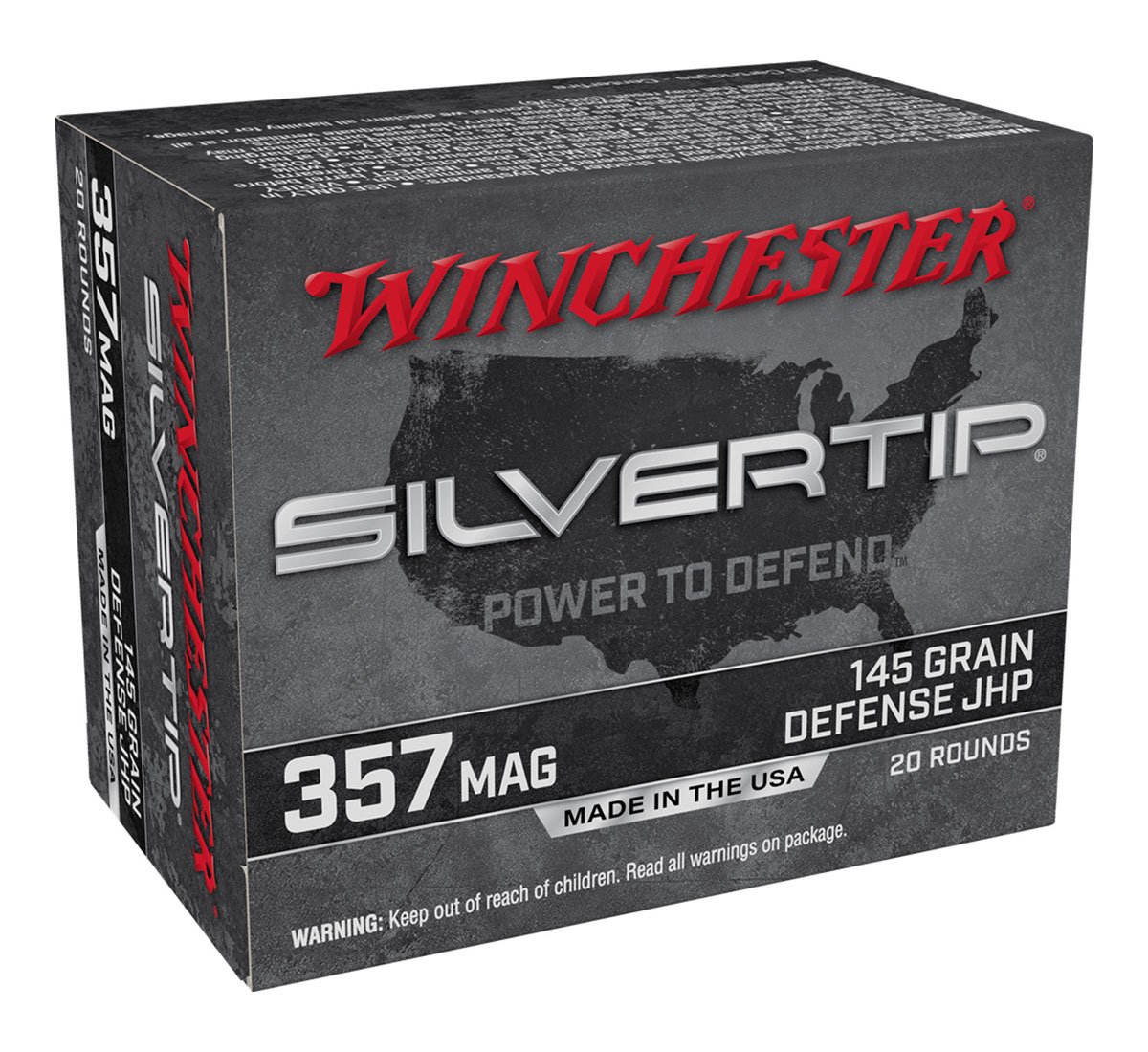 Winchester Silver Tip 145 gr JHP .357 Magnum Ammunition 20 Rounds - W357ST - Winchester