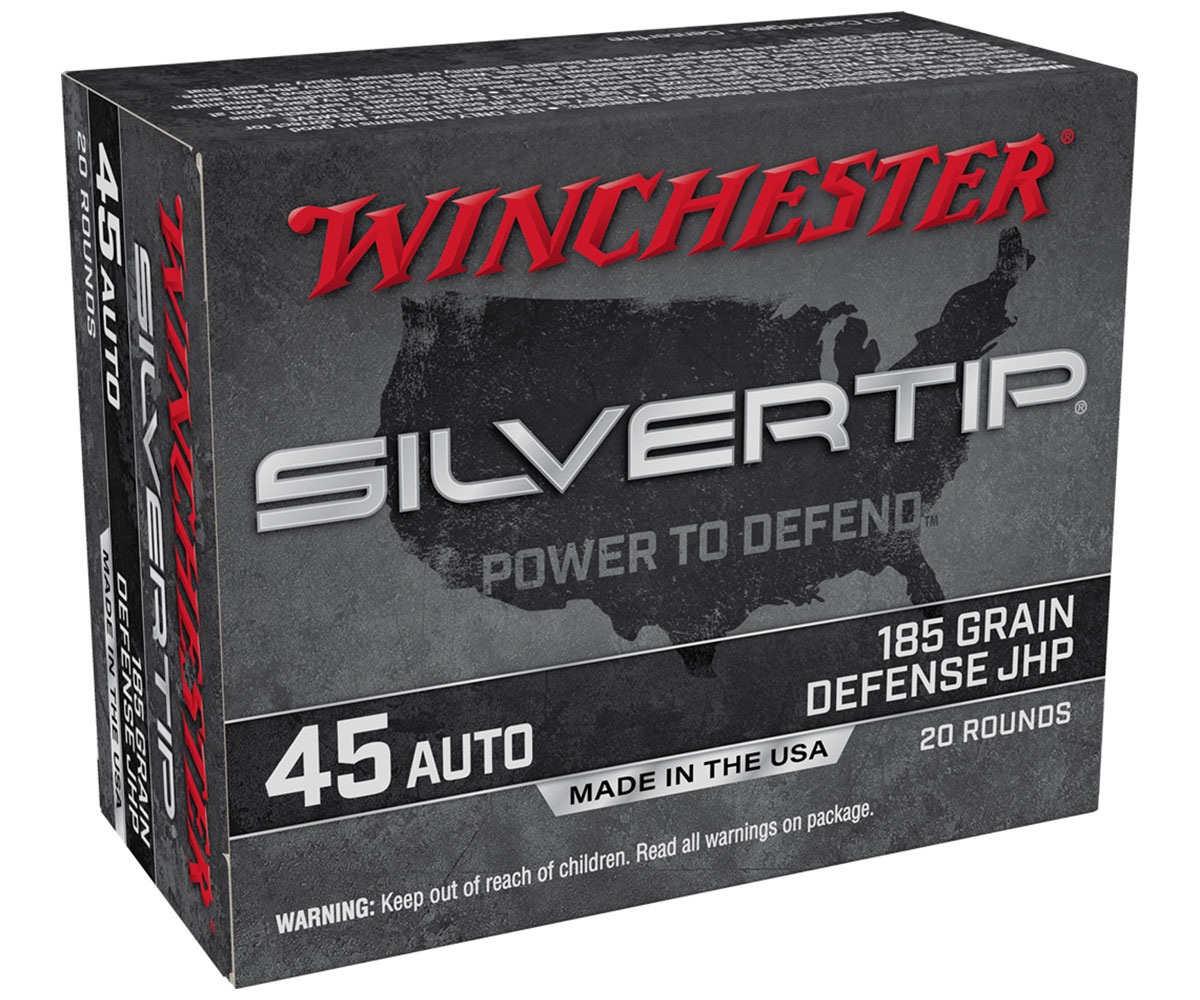 Winchester Silvertip 185 gr JHP .45 ACP Ammunition 20 Rounds - W45AST - Winchester