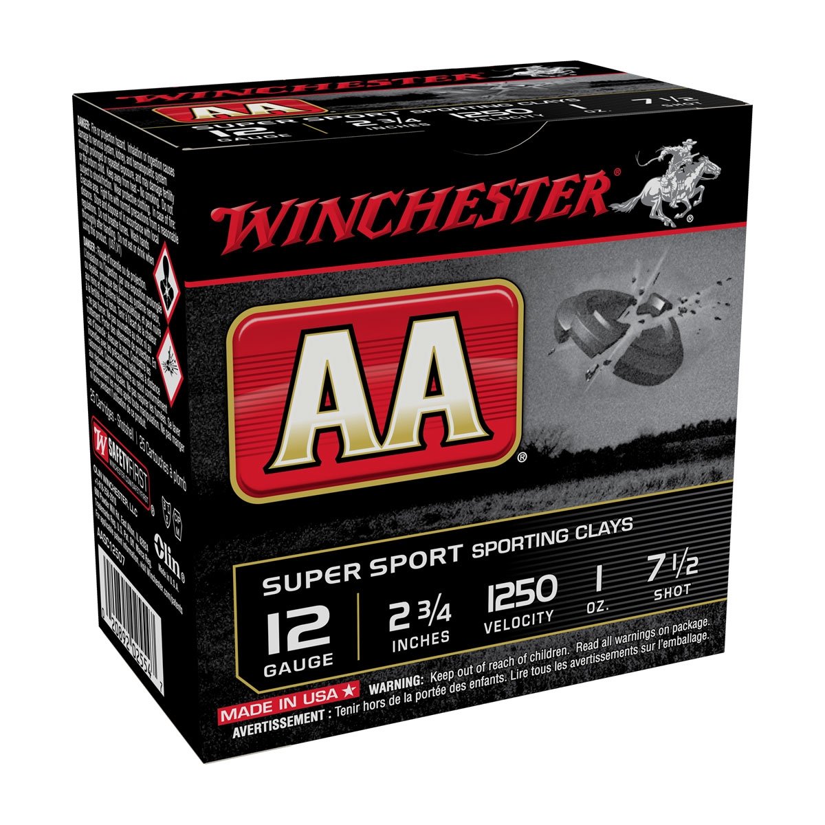 Winchester AA Super Sport 12 Gauge 2 3/4" Sporting Clays - AASC12507 - Winchester