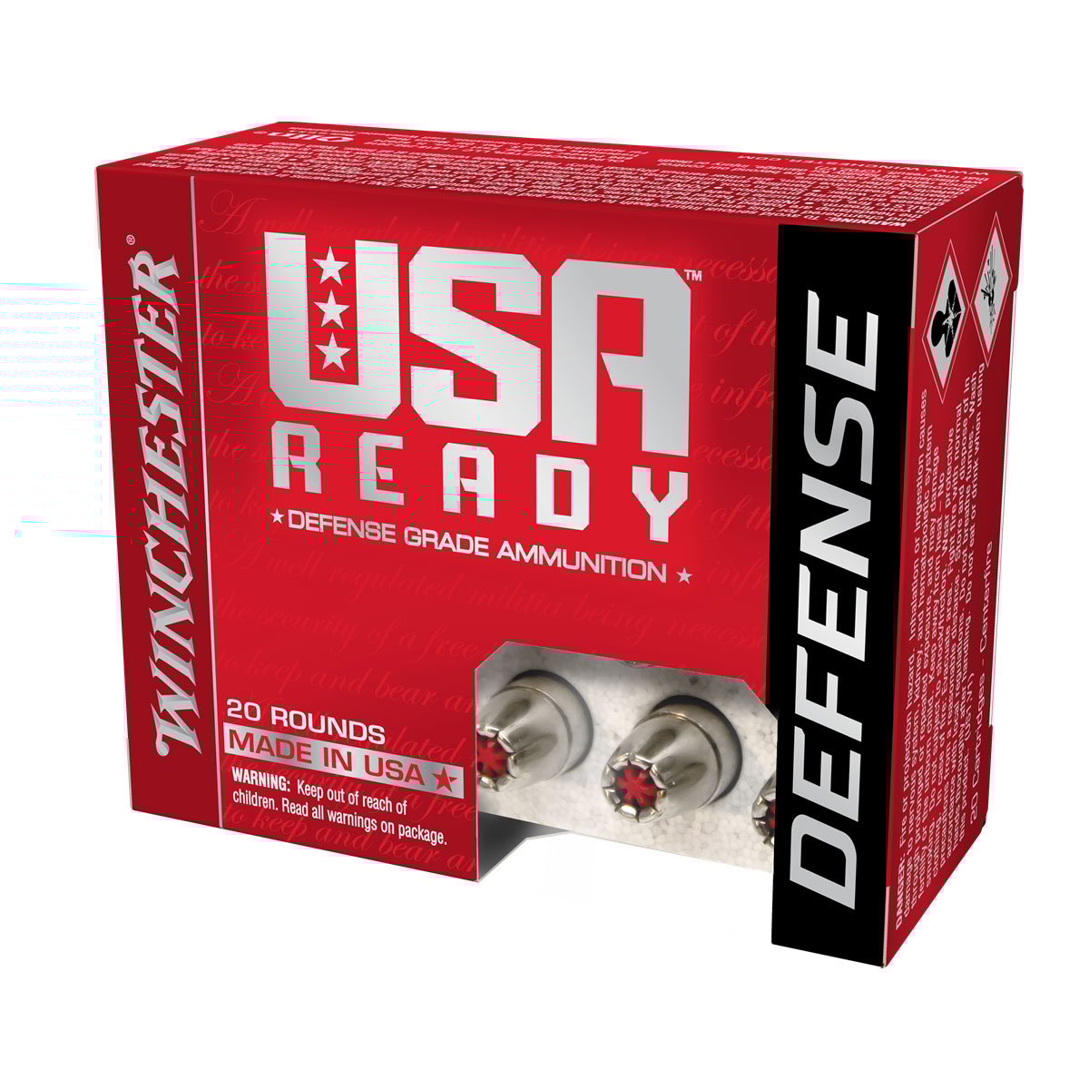 Winchester USA Ready 9mm Ammo 124 gr Hex-Vent HP 20rds - RED9HP - Winchester